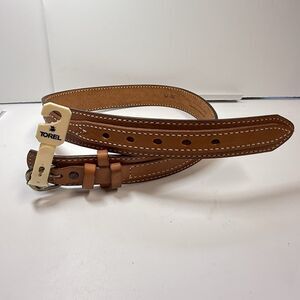 TOREL Western Belt Split Top Grain Cowhide Sz 30/75 In Tan New
